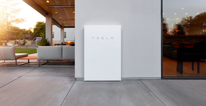 Tesla Powerwall2 installed in modern home