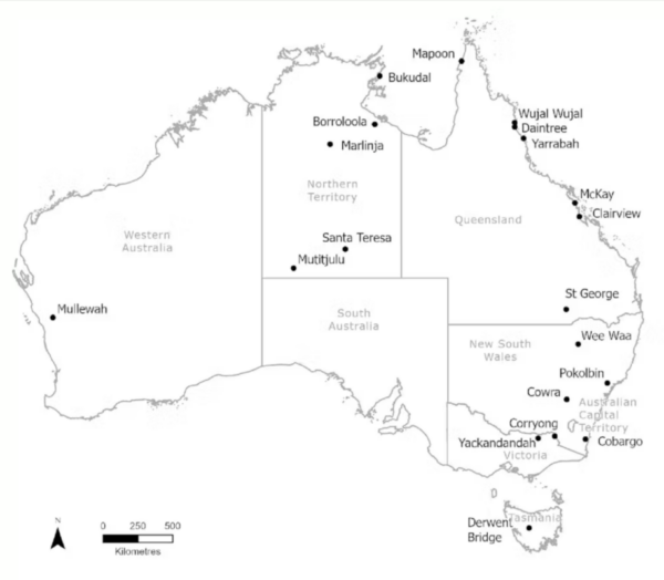 Map of Australia showing remote microgrids